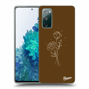 Picasee silikónový prehľadný obal pre Samsung Galaxy S20 FE - Brown flowers