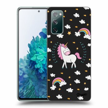 Picasee silikónový čierny obal pre Samsung Galaxy S20 FE - Unicorn star heaven