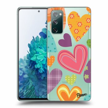 Picasee silikónový prehľadný obal pre Samsung Galaxy S20 FE - Colored heart