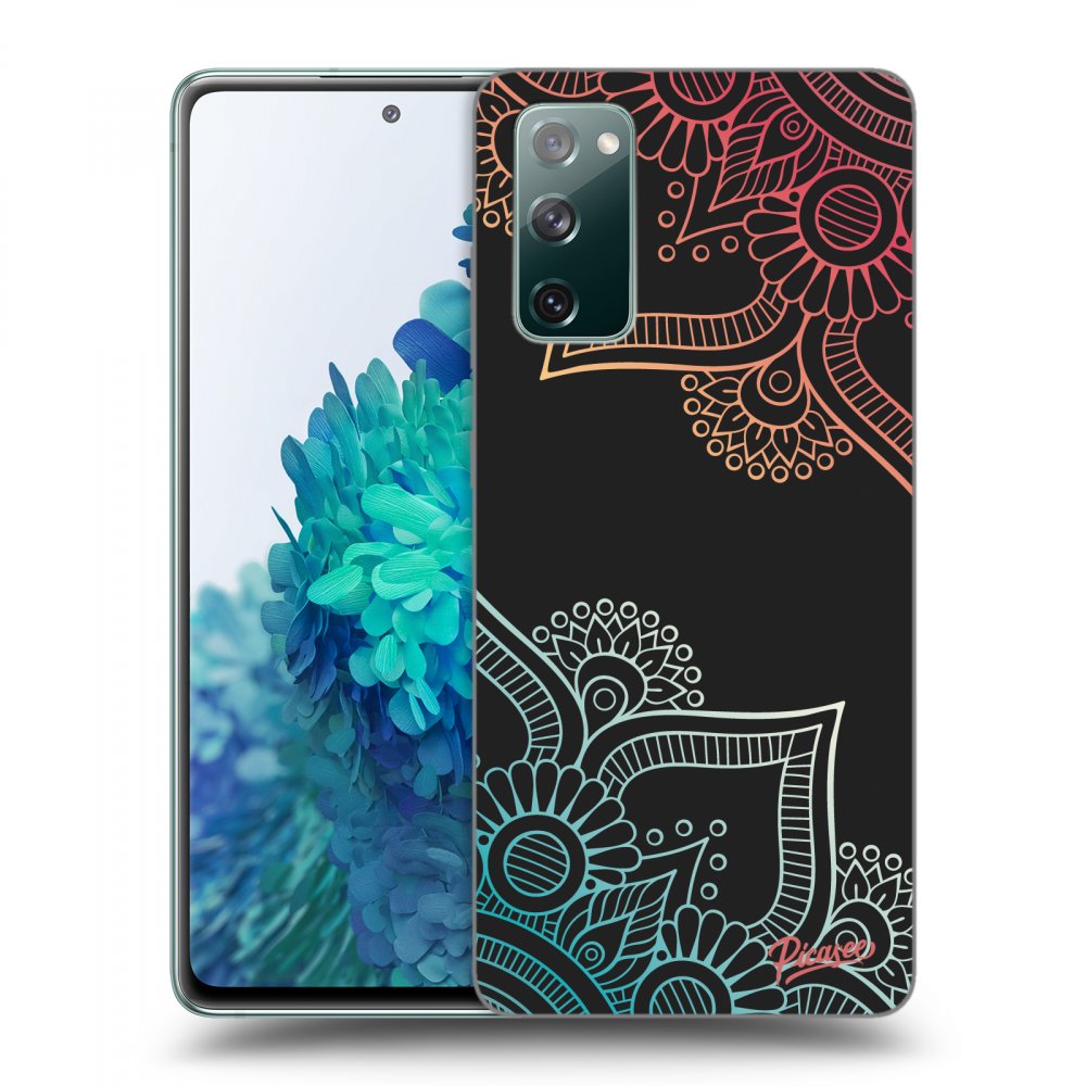 Picasee silikónový čierny obal pre Samsung Galaxy S20 FE - Flowers pattern
