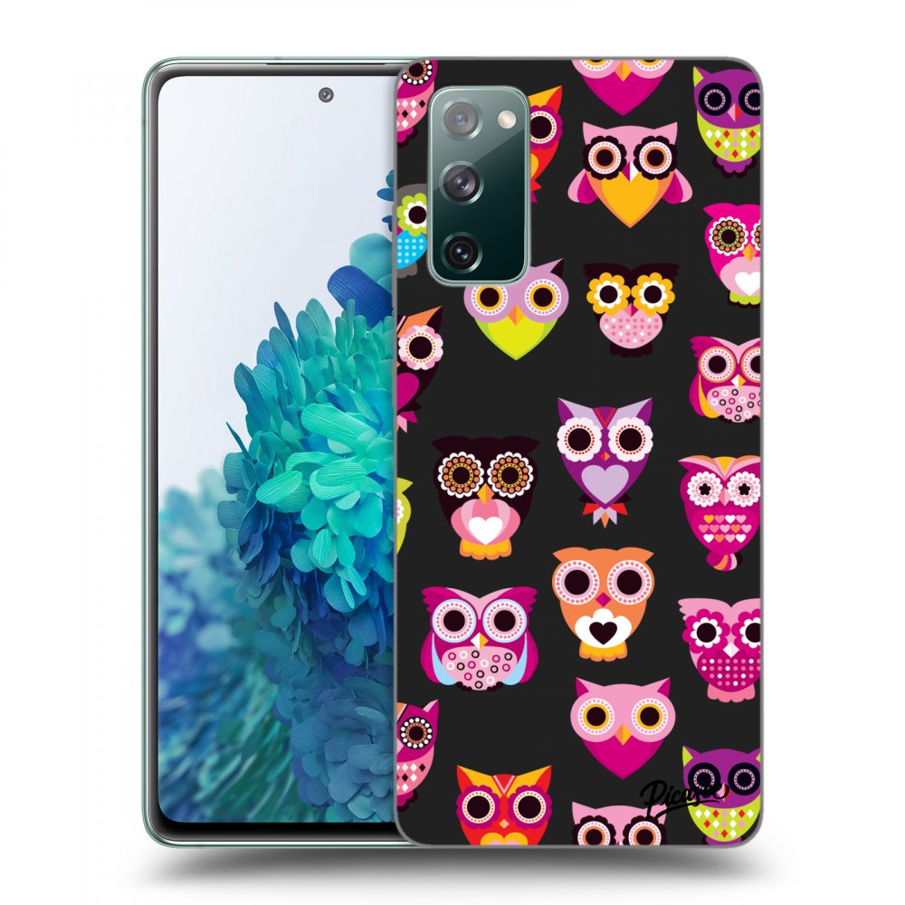 Picasee silikónový čierny obal pre Samsung Galaxy S20 FE - Owls