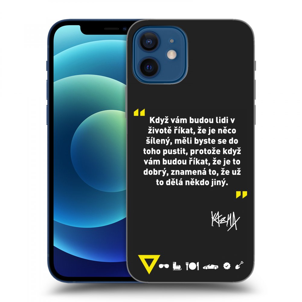 Picasee silikónový čierny obal pre Apple iPhone 12 - Kazma - MĚLI BYSTE SE DO TOHO PUSTIT
