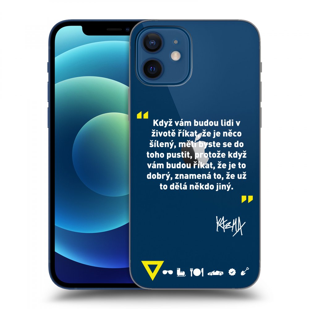 Picasee silikónový prehľadný obal pre Apple iPhone 12 - Kazma - MĚLI BYSTE SE DO TOHO PUSTIT