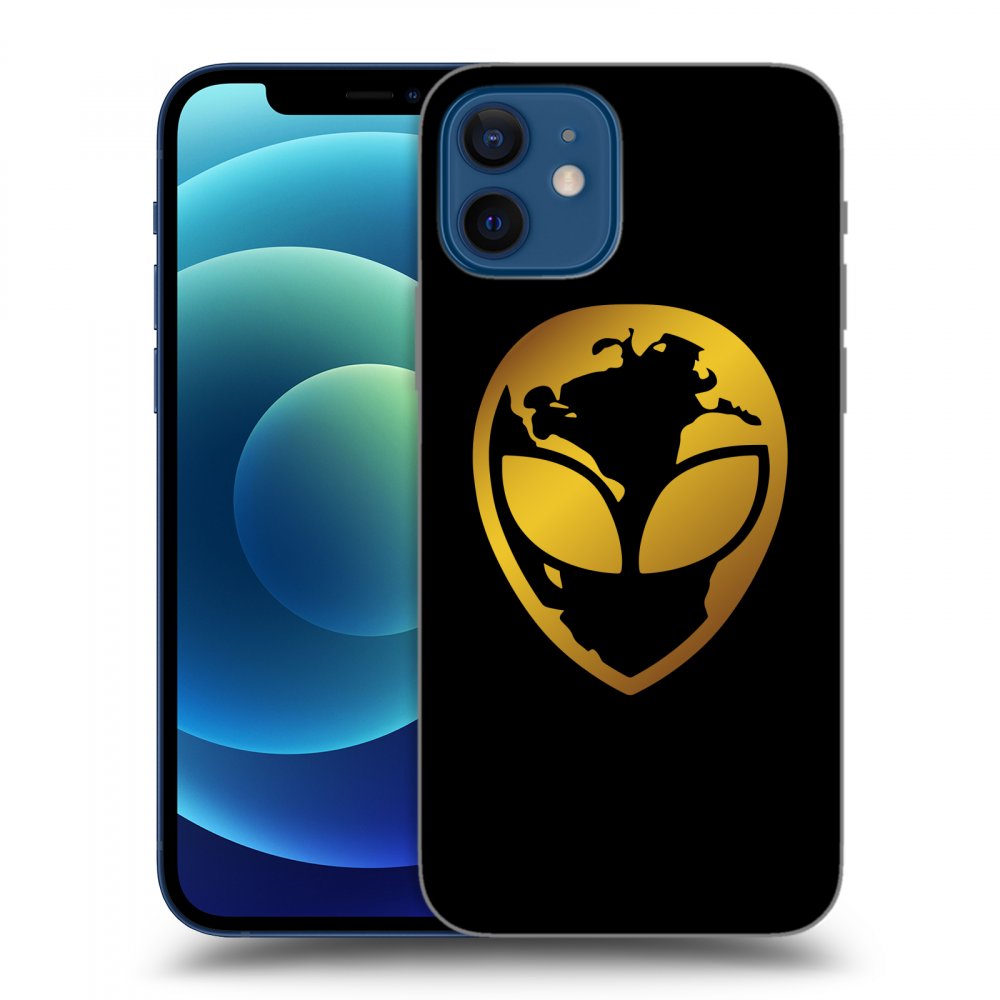 Picasee ULTIMATE CASE pro Apple iPhone 12 - EARTH - Gold Alien 3.0