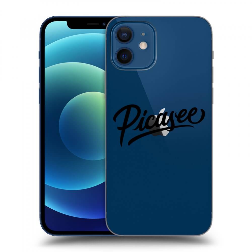 Picasee silikónový prehľadný obal pre Apple iPhone 12 - Picasee - old logo - black