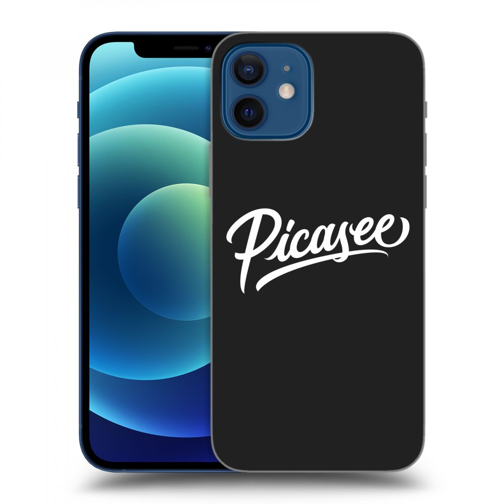 Picasee silikónový čierny obal pre Apple iPhone 12 - Picasee - old logo - white