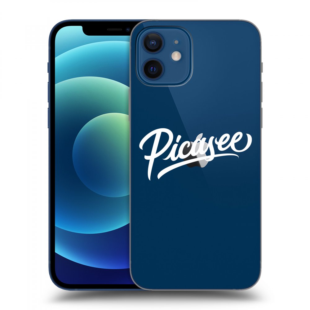 Picasee silikónový prehľadný obal pre Apple iPhone 12 - Picasee - old logo - white