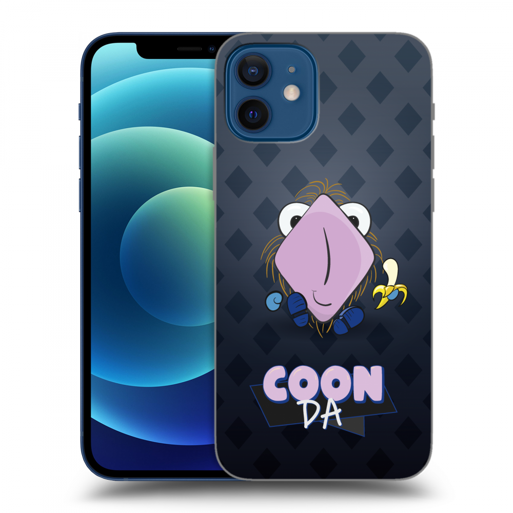 Picasee silikónový čierny obal pre Apple iPhone 12 - COONDA chlupatka - tmavá