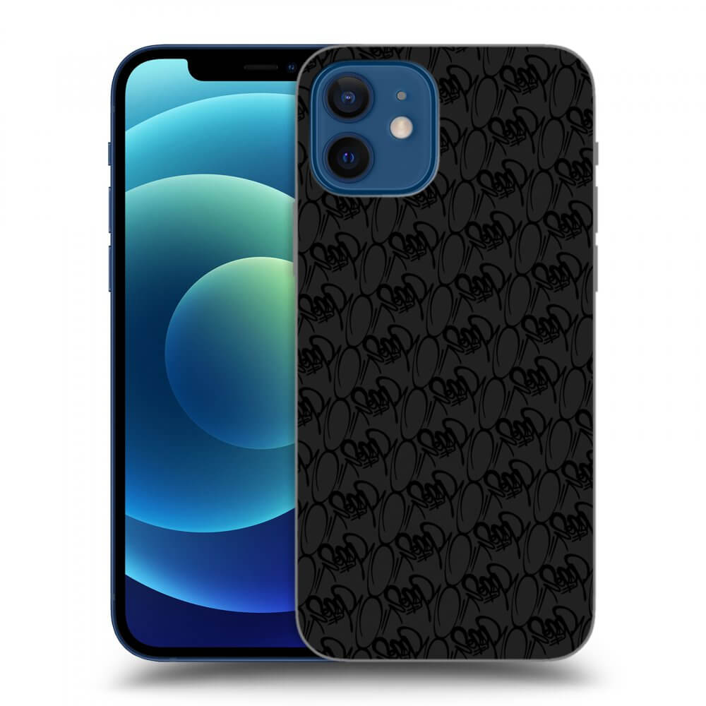 Picasee silikónový čierny obal pre Apple iPhone 12 - Separ - Black On Black 2