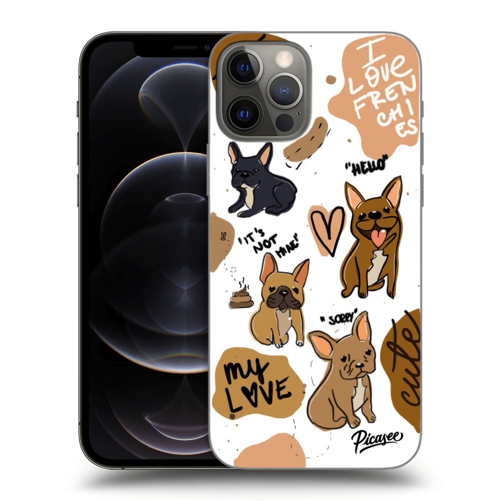 Picasee silikónový čierny obal pre Apple iPhone 12 Pro - Frenchies