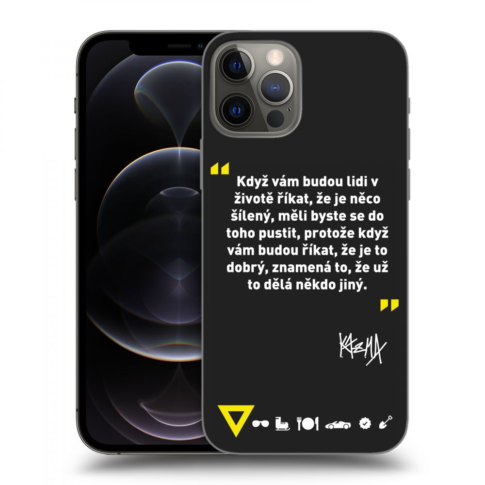 Picasee silikónový čierny obal pre Apple iPhone 12 Pro - Kazma - MĚLI BYSTE SE DO TOHO PUSTIT