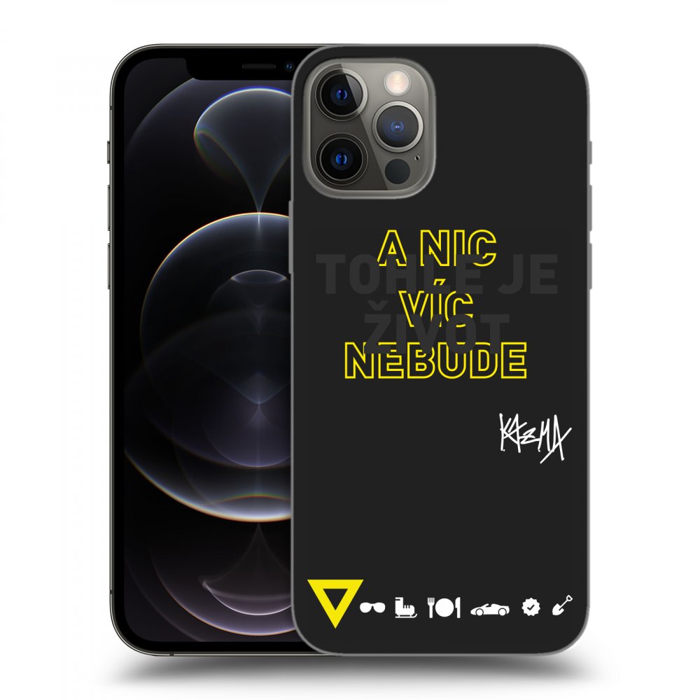 Picasee silikónový čierny obal pre Apple iPhone 12 Pro - Kazma - TOHLE JE ŽIVOT A NIC VÍC NEBUDE