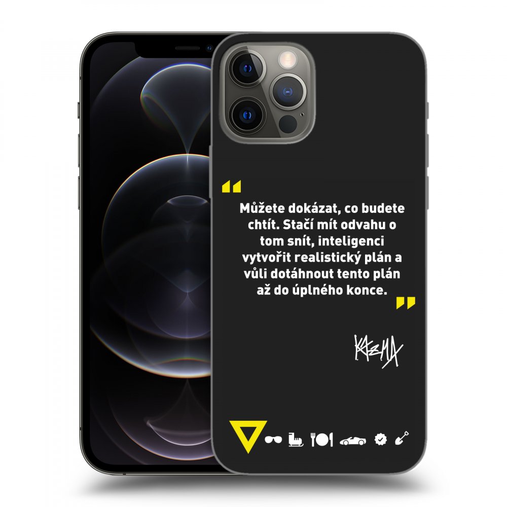 Picasee silikónový čierny obal pre Apple iPhone 12 Pro - Kazma - MŮŽETE DOKÁZAT, CO BUDETE CHTÍT