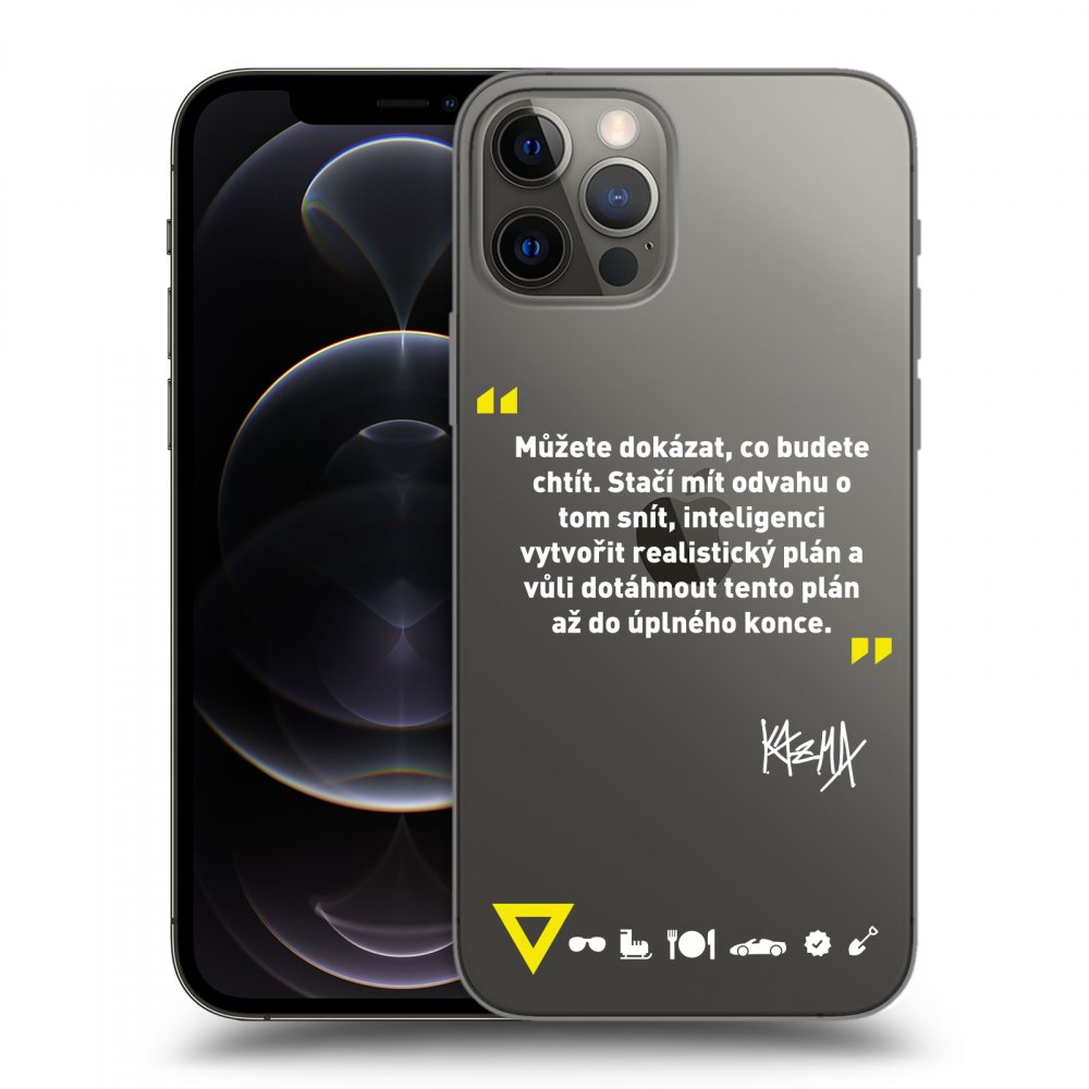 Picasee silikónový prehľadný obal pre Apple iPhone 12 Pro - Kazma - MŮŽETE DOKÁZAT, CO BUDETE CHTÍT