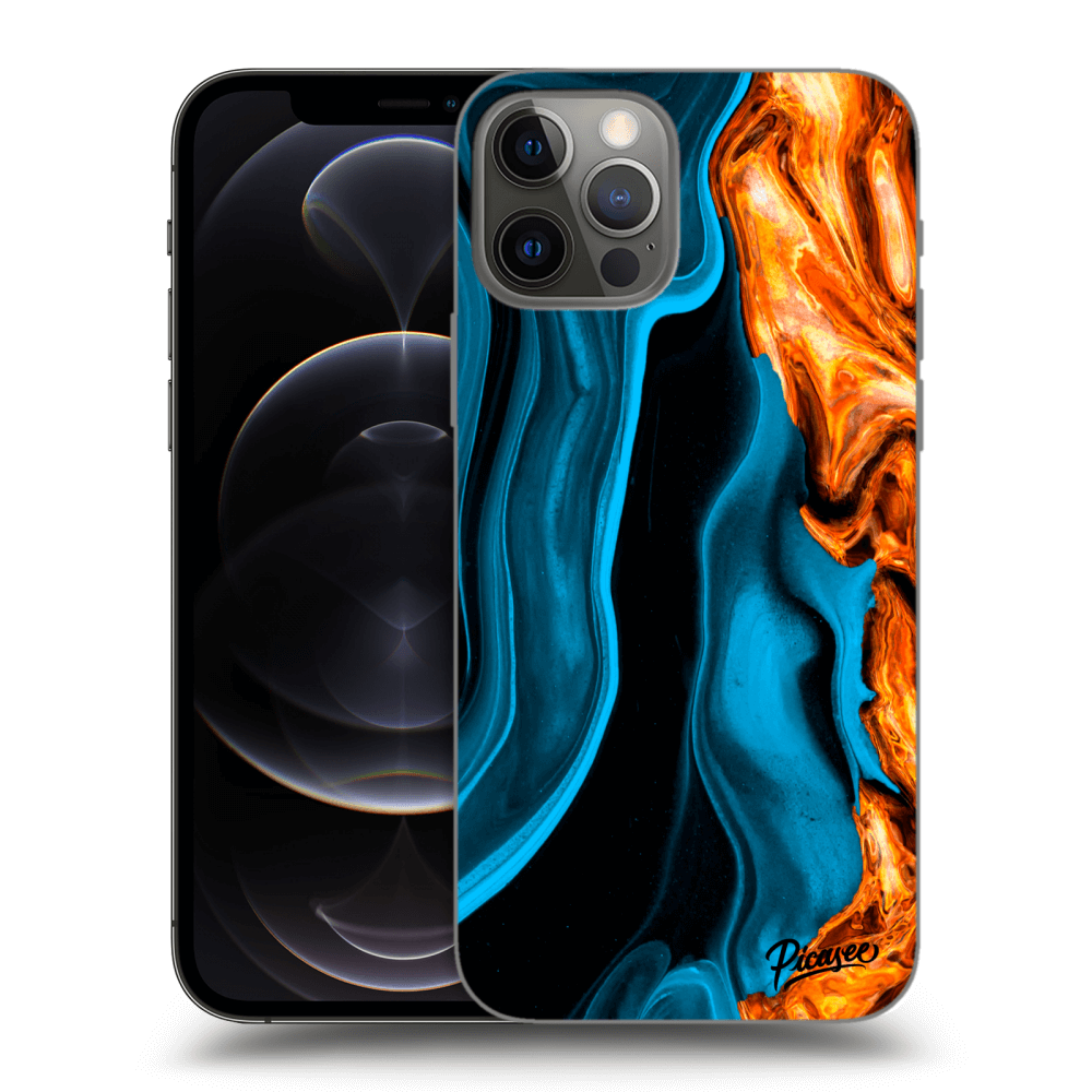 Picasee silikónový prehľadný obal pre Apple iPhone 12 Pro - Gold blue