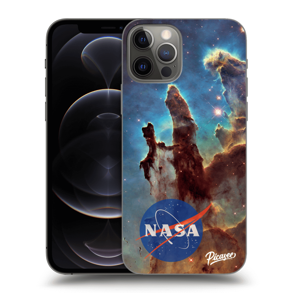 Picasee silikónový čierny obal pre Apple iPhone 12 Pro - Eagle Nebula