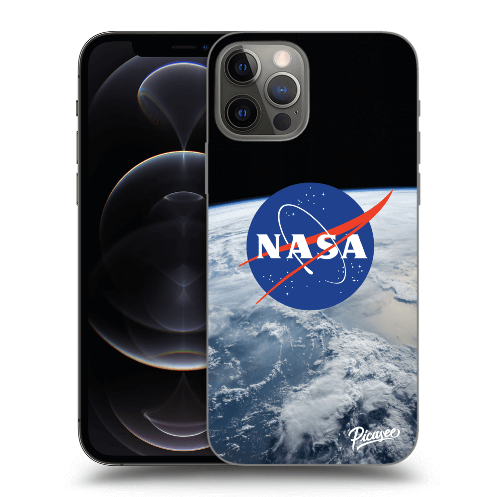 Picasee silikónový čierny obal pre Apple iPhone 12 Pro - Nasa Earth