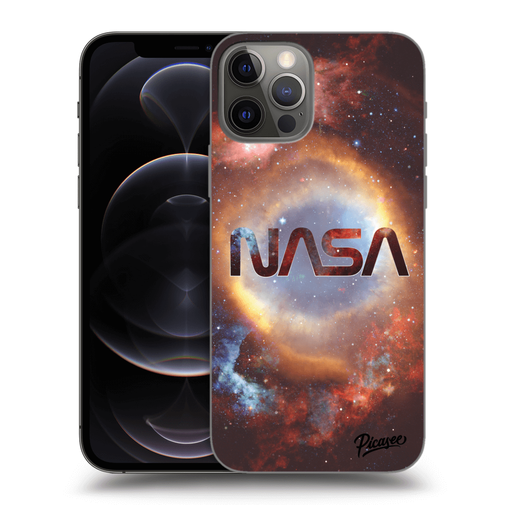 Picasee silikónový čierny obal pre Apple iPhone 12 Pro - Nebula