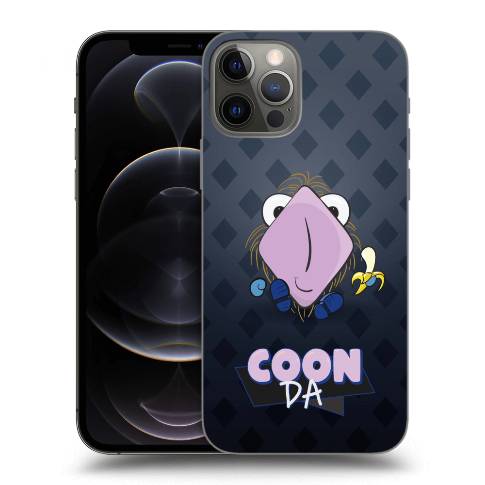 Picasee silikónový prehľadný obal pre Apple iPhone 12 Pro - COONDA chlupatka - tmavá