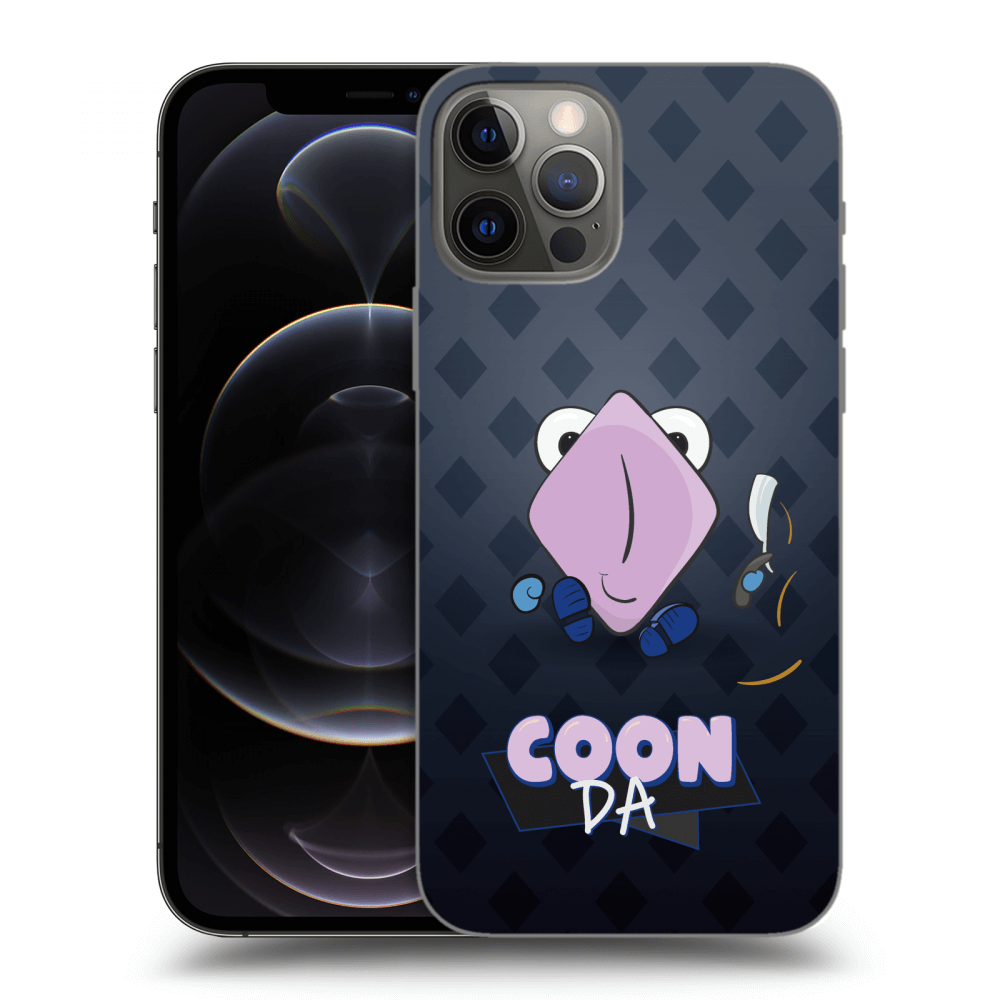 Picasee silikónový prehľadný obal pre Apple iPhone 12 Pro - COONDA holátko - tmavá