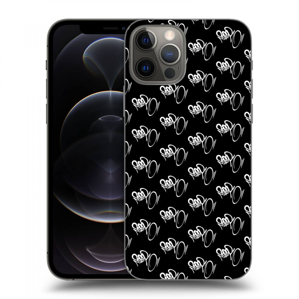 Picasee silikónový čierny obal pre Apple iPhone 12 Pro - Separ - White On Black