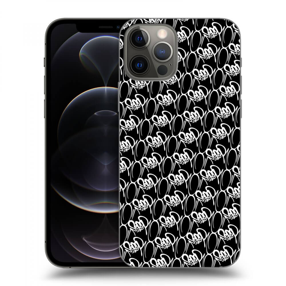 Picasee silikónový čierny obal pre Apple iPhone 12 Pro - Separ - White On Black 2