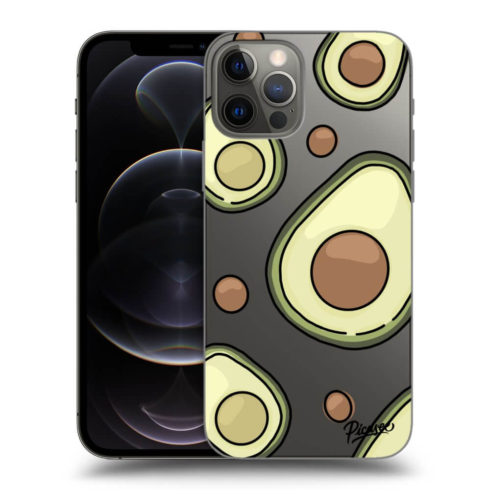 Picasee silikónový prehľadný obal pre Apple iPhone 12 Pro - Avocado