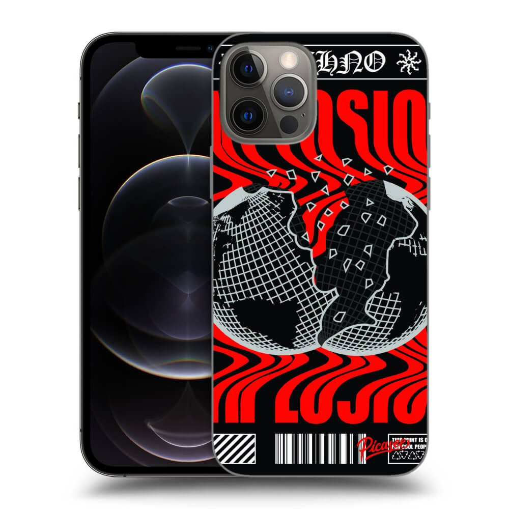 Picasee silikónový čierny obal pre Apple iPhone 12 Pro - EXPLOSION