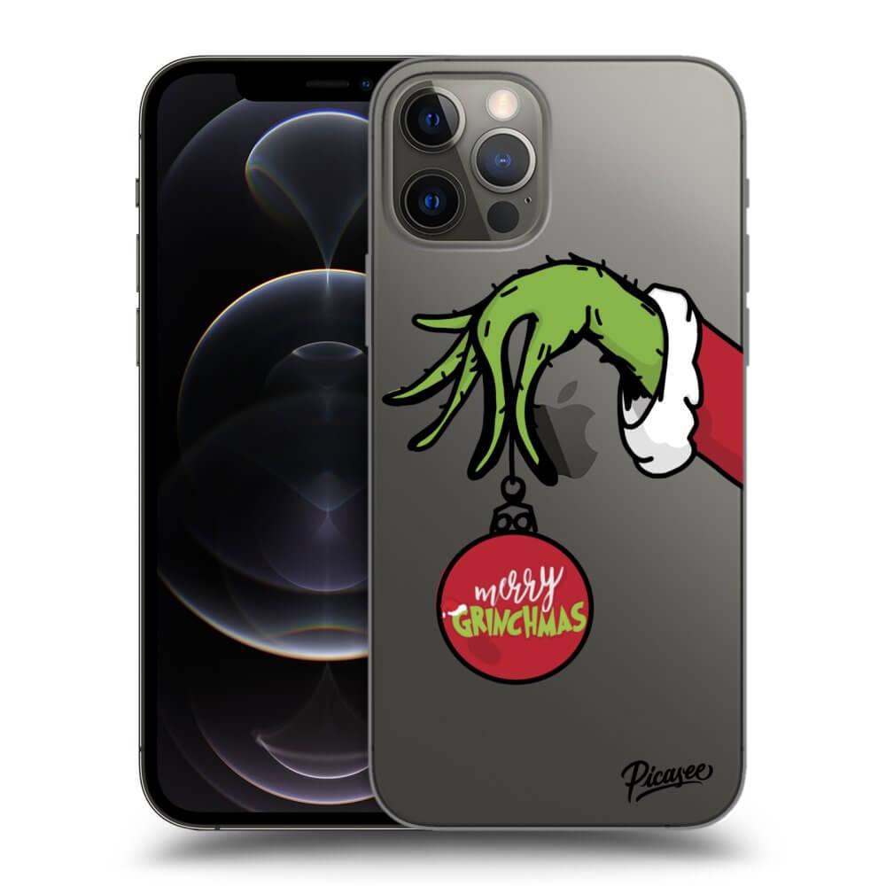 Picasee silikónový prehľadný obal pre Apple iPhone 12 Pro - Grinch