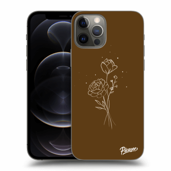 Obal pre Apple iPhone 12 Pro - Brown flowers