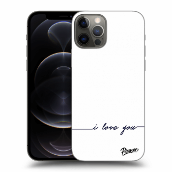 Picasee silikónový čierny obal pre Apple iPhone 12 Pro - I love you