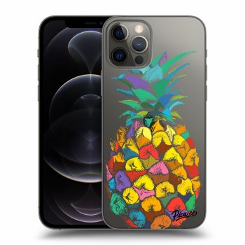Picasee silikónový prehľadný obal pre Apple iPhone 12 Pro - Pineapple