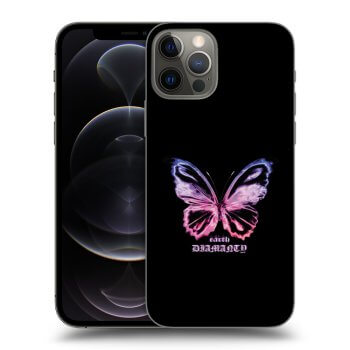 Picasee silikónový prehľadný obal pre Apple iPhone 12 Pro - Diamanty Purple