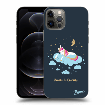 Picasee silikónový čierny obal pre Apple iPhone 12 Pro - Believe In Unicorns