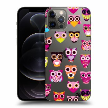 Picasee silikónový prehľadný obal pre Apple iPhone 12 Pro - Owls
