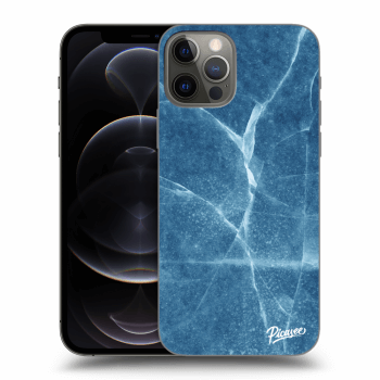 Picasee silikónový čierny obal pre Apple iPhone 12 Pro - Blue marble