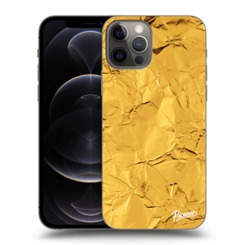 Picasee silikónový prehľadný obal pre Apple iPhone 12 Pro - Gold