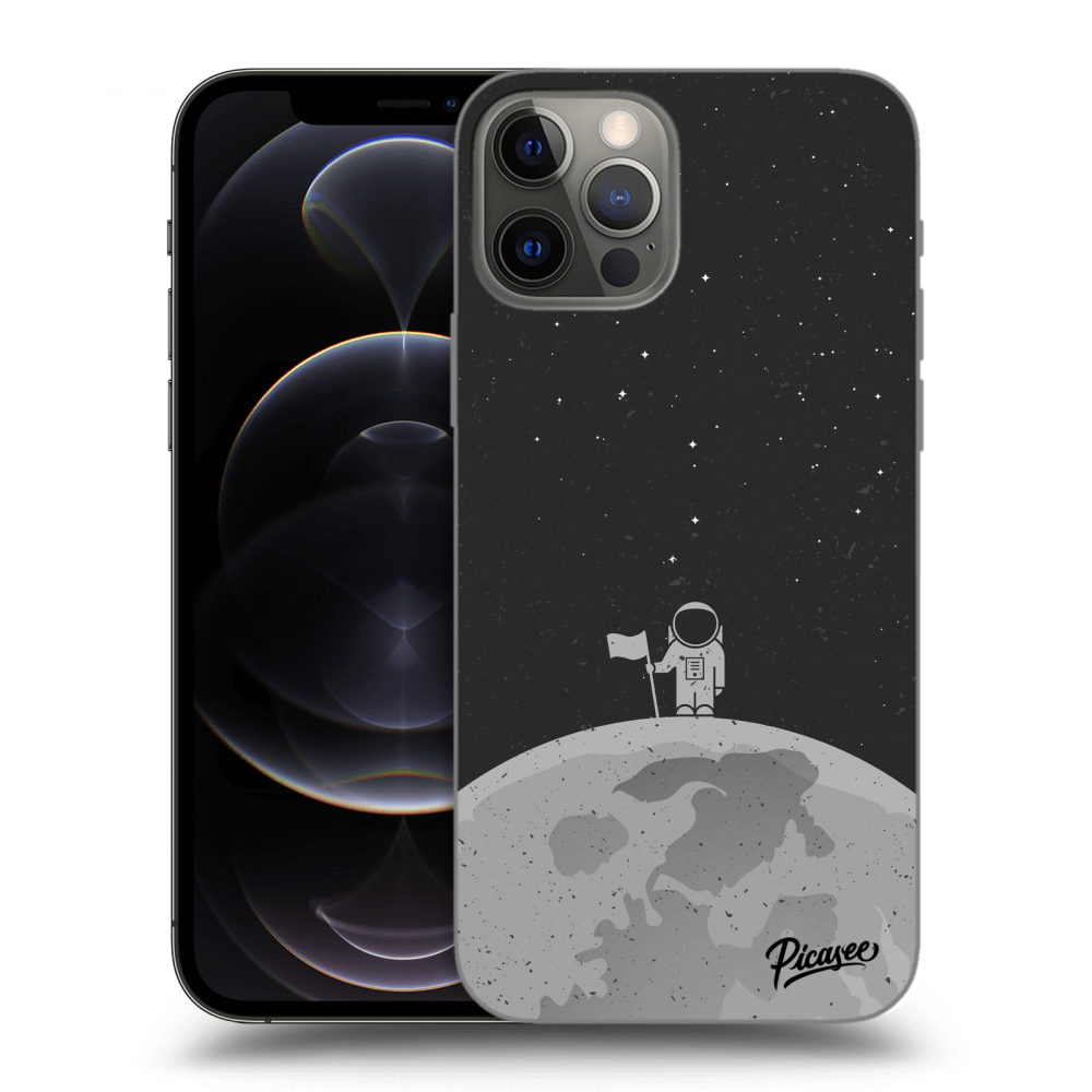 Picasee silikónový čierny obal pre Apple iPhone 12 Pro - Astronaut