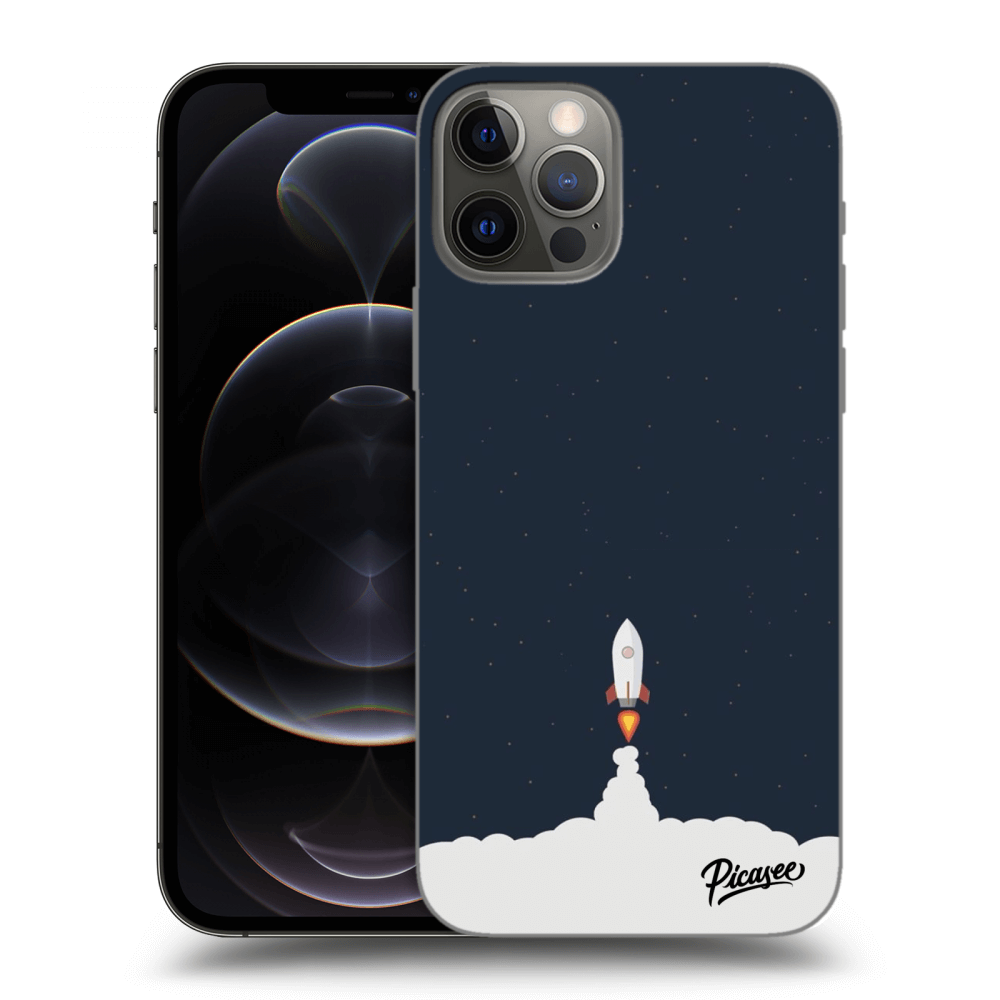 Picasee silikónový čierny obal pre Apple iPhone 12 Pro - Astronaut 2