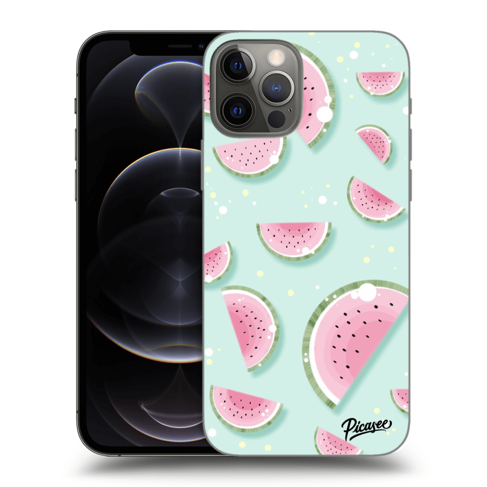 Picasee silikónový čierny obal pre Apple iPhone 12 Pro - Watermelon 2