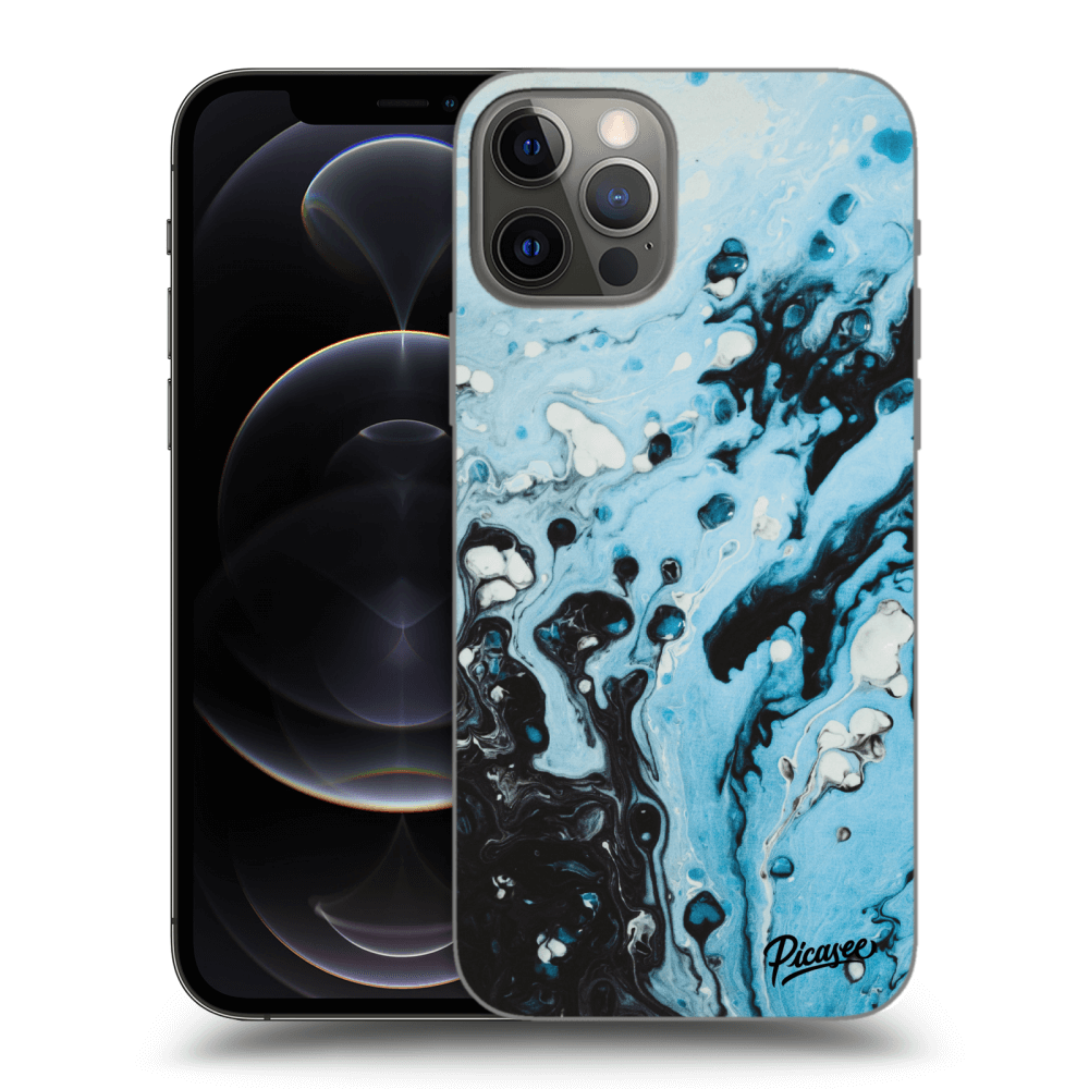 Picasee silikónový čierny obal pre Apple iPhone 12 Pro - Organic blue