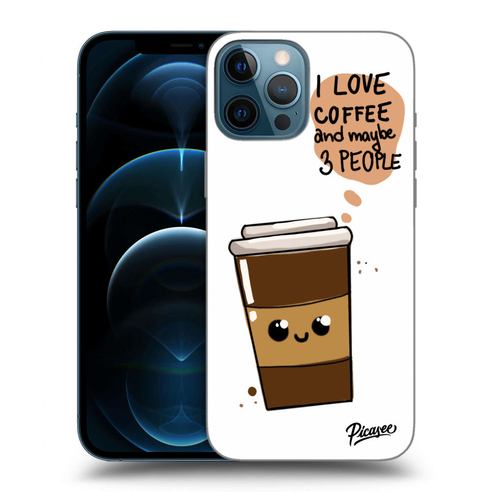 Picasee silikónový čierny obal pre Apple iPhone 12 Pro Max - Cute coffee