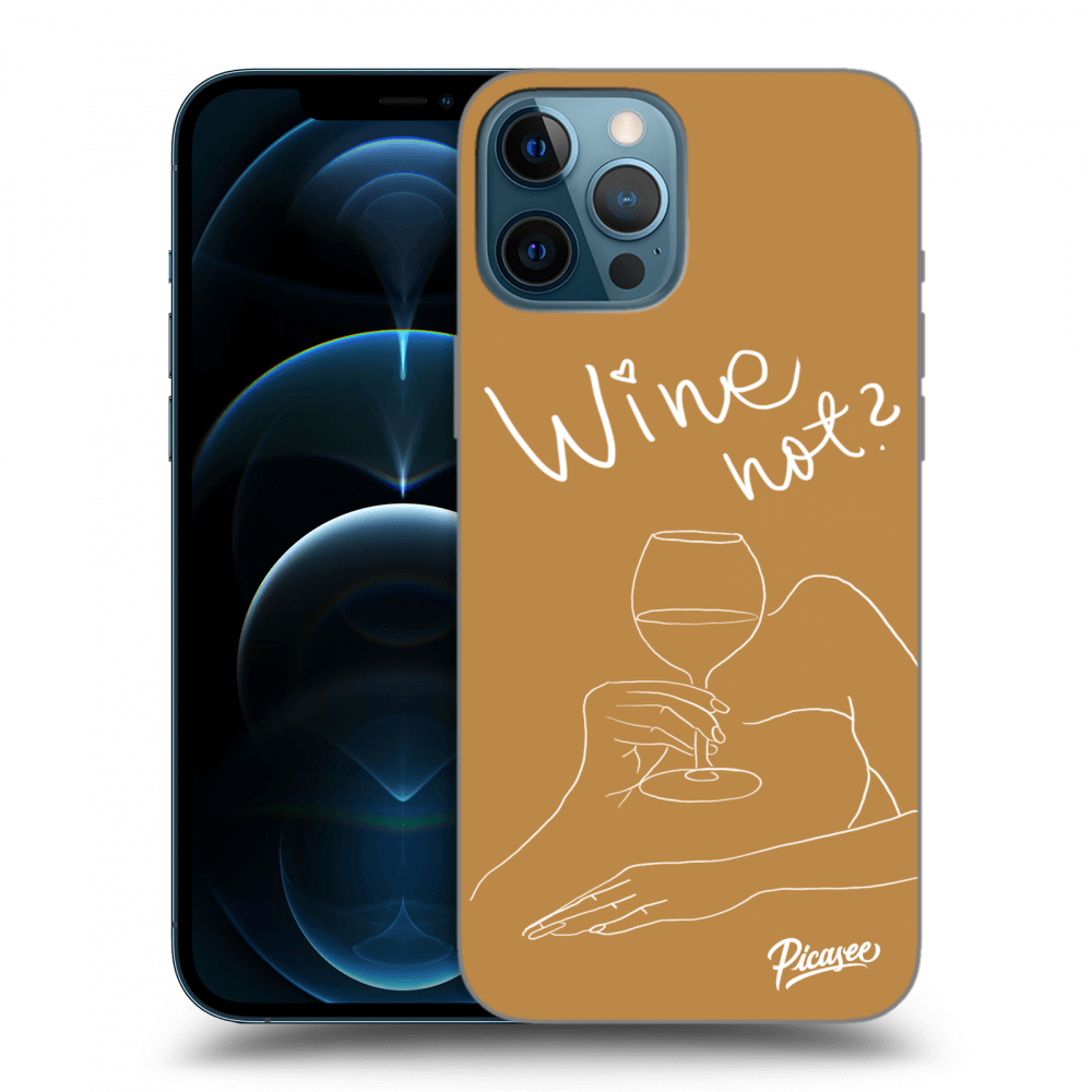 Picasee silikónový prehľadný obal pre Apple iPhone 12 Pro Max - Wine not