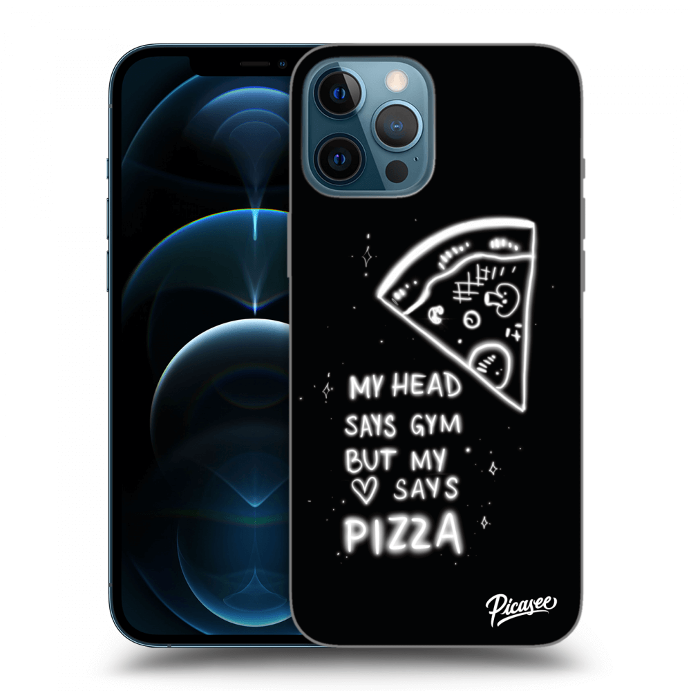 Picasee silikónový čierny obal pre Apple iPhone 12 Pro Max - Pizza