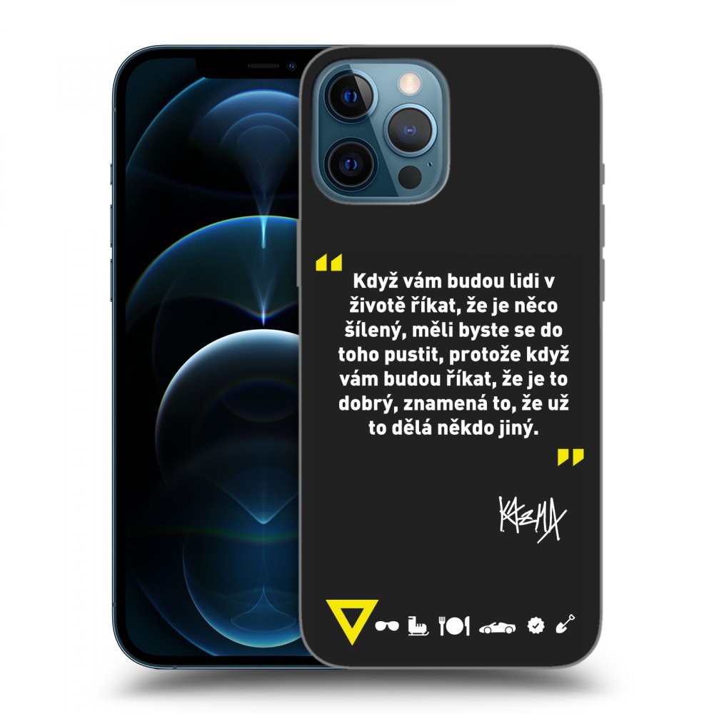 Picasee silikónový čierny obal pre Apple iPhone 12 Pro Max - Kazma - MĚLI BYSTE SE DO TOHO PUSTIT