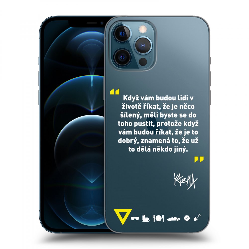 Picasee silikónový prehľadný obal pre Apple iPhone 12 Pro Max - Kazma - MĚLI BYSTE SE DO TOHO PUSTIT