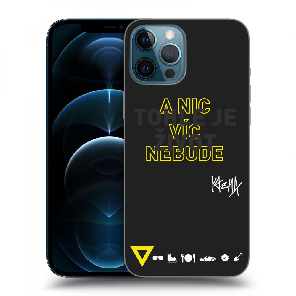 Picasee silikónový čierny obal pre Apple iPhone 12 Pro Max - Kazma - TOHLE JE ŽIVOT A NIC VÍC NEBUDE