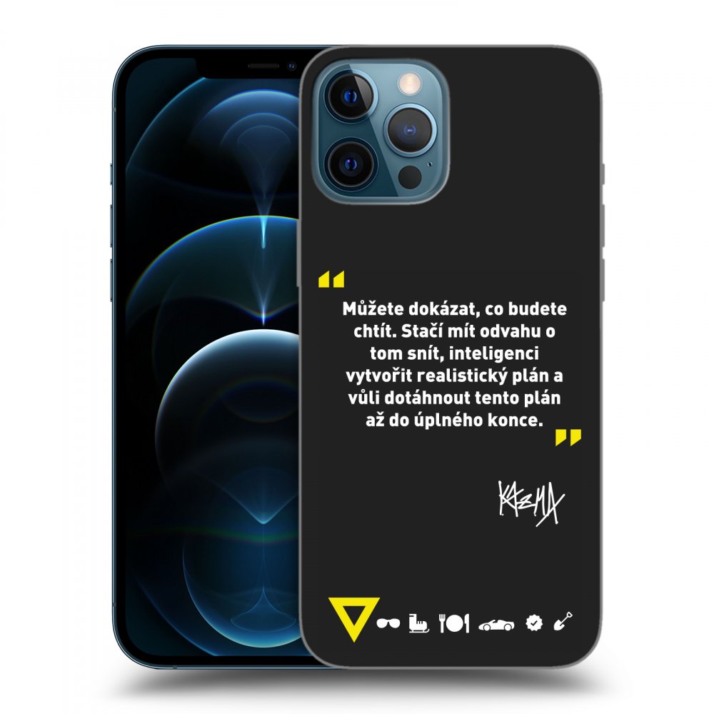 Picasee silikónový čierny obal pre Apple iPhone 12 Pro Max - Kazma - MŮŽETE DOKÁZAT, CO BUDETE CHTÍT