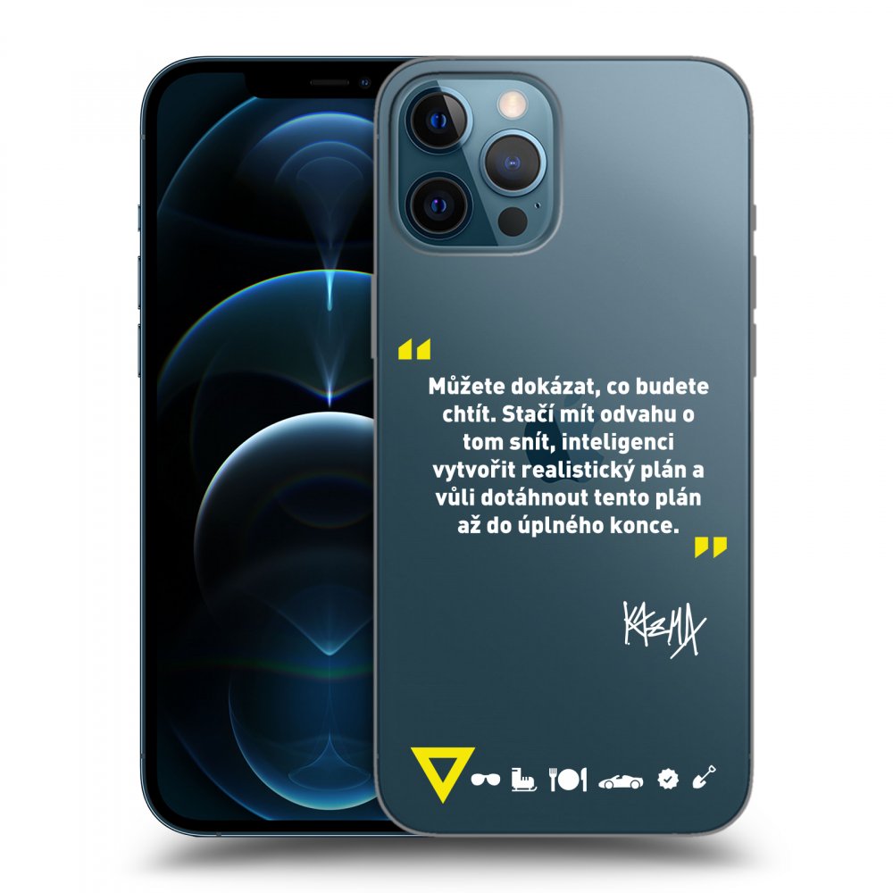 Picasee silikónový prehľadný obal pre Apple iPhone 12 Pro Max - Kazma - MŮŽETE DOKÁZAT, CO BUDETE CHTÍT