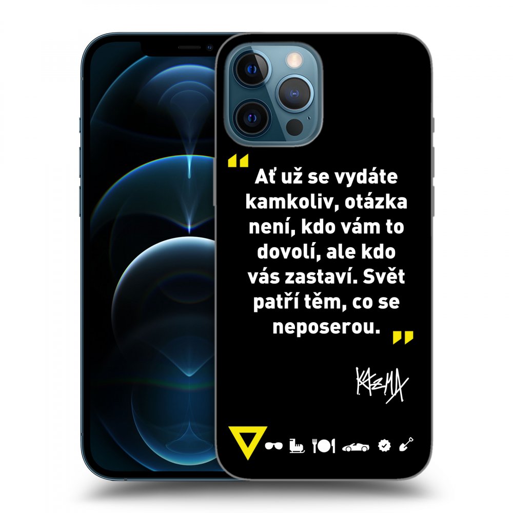 Picasee ULTIMATE CASE pro Apple iPhone 12 Pro Max - Kazma - SVĚT PATŘÍ TĚM, CO SE NEPOSEROU